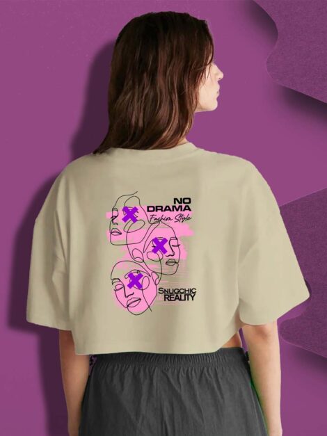 NO DARAMA REALTY – WOMEN’S CROP OVERSIZE