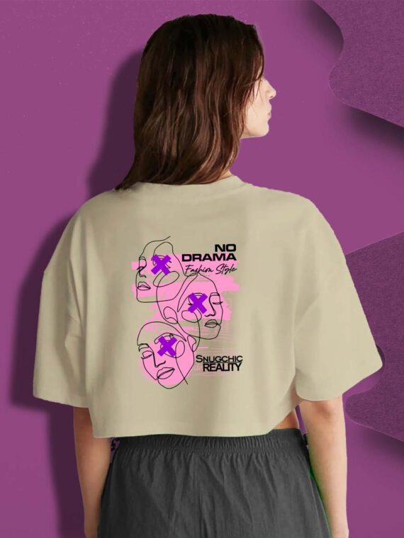 NO DARAMA REALTY – WOMEN’S CROP OVERSIZE