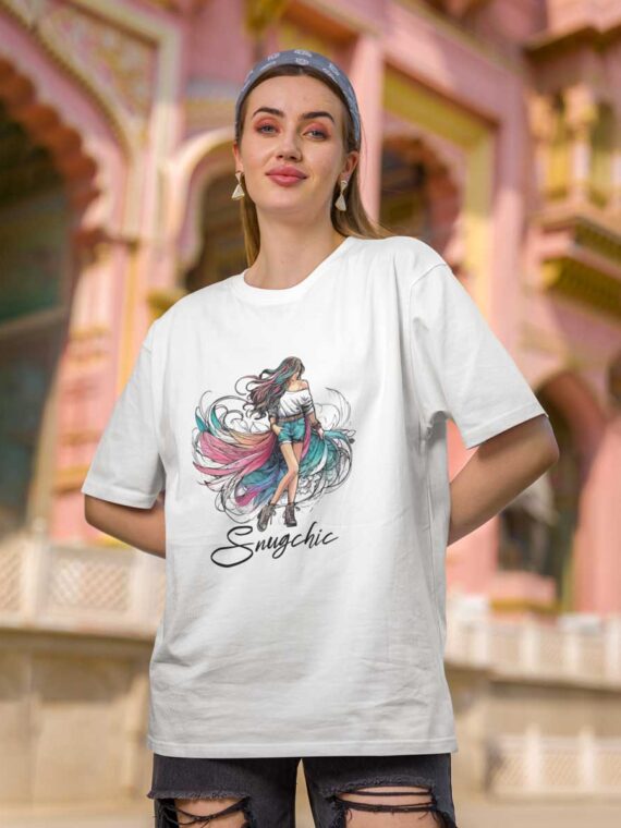 PLEACE-GIRLS-WOMEN'S OVERSIZE TEES