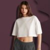 PLANE WHITE – WOMEN’S CROP OVERSIZE