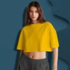 PLANE YELLOW – WOMEN’S CROP OVERSIZE