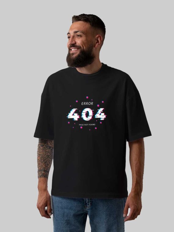 ERROR 404-MEN'S OVERSIZE T-SHIRT