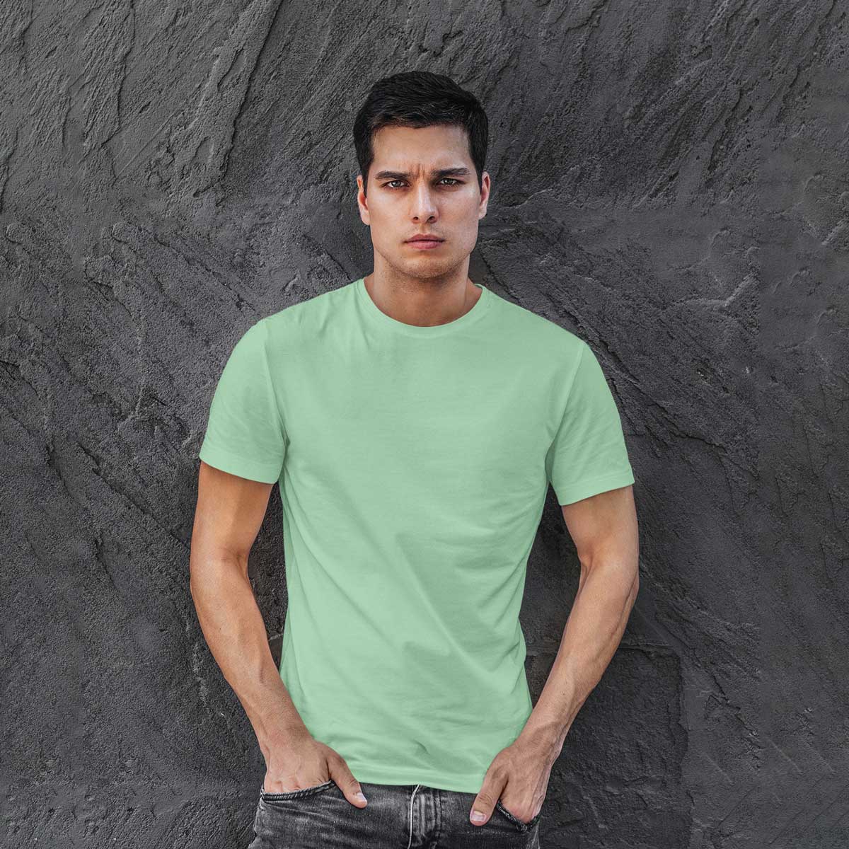 MINT-GREEN PLANE-MEN'S T-SHIRT-MG