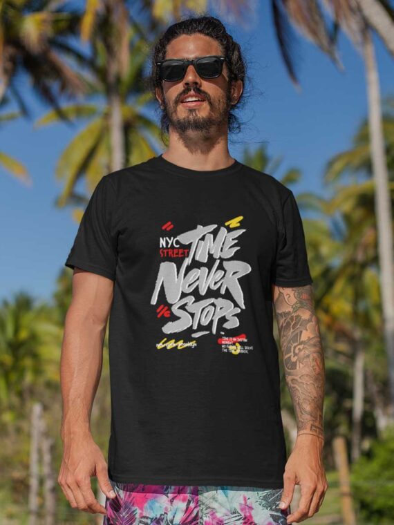 TIME NEVER STOPS-T-SHIRT