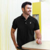 BLACK - MEN'S POLO T-SHIRT