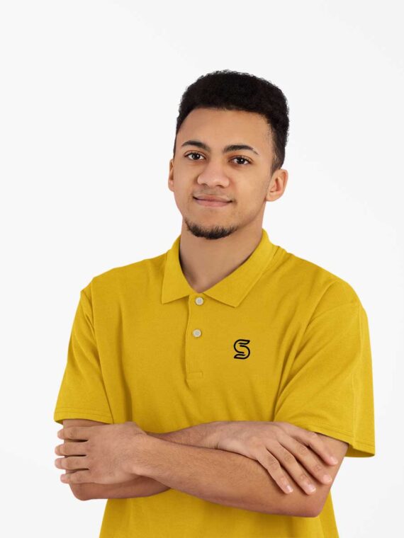 MUSTARD YELLOW - MEN'S POLO T-SHIRT