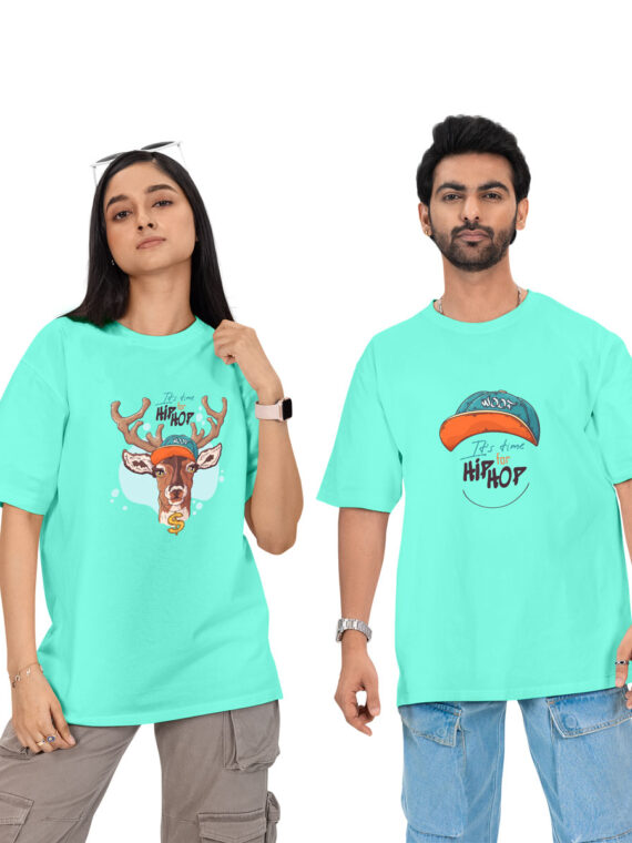 IT'S-TIME-HIPHOP COUPLE OVER SIZE T-SHIRT Details