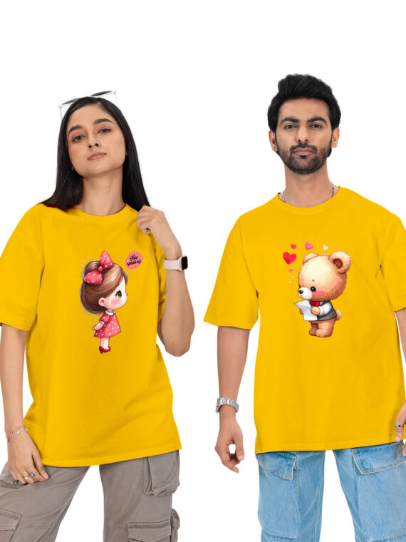 LOVE LATER BEAR COUPLE OVERSIZE T-SHIRT