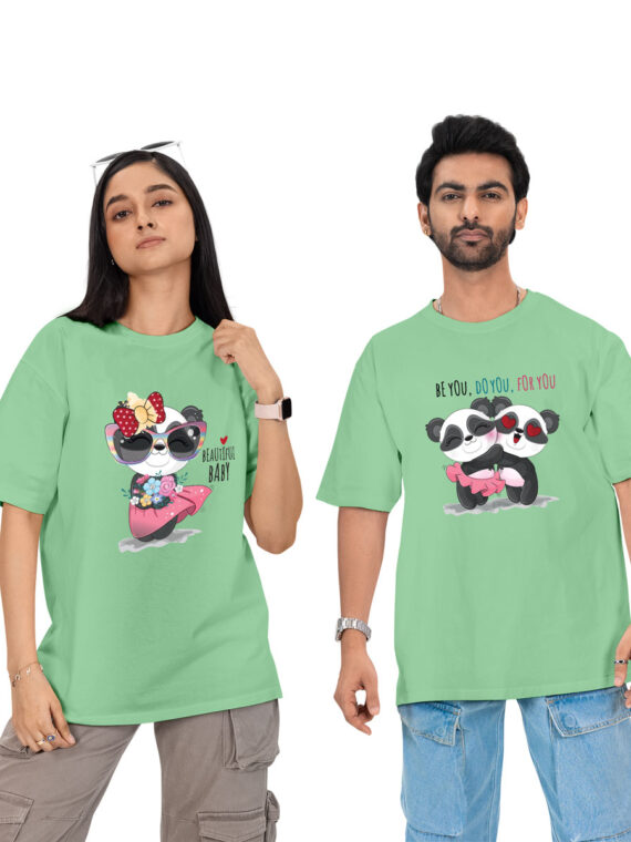 LOVELY PANDA COUPLE OVERSIZE T-SHIRT