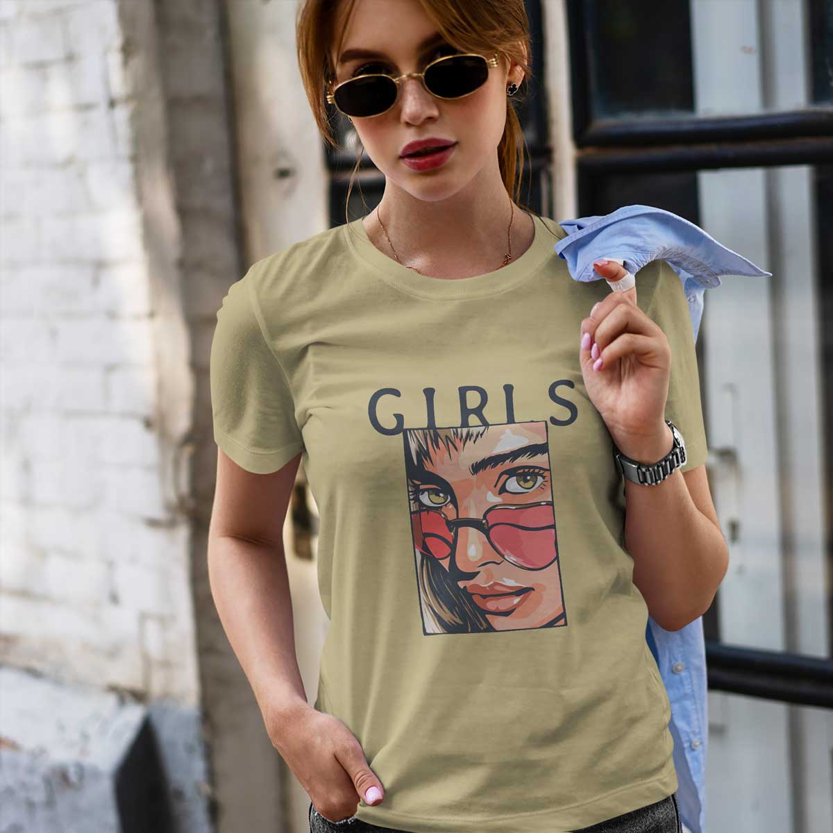 CUTE SUNGLASS WOMEN'S T-SHIRT CUTE SUNGLASS WOMEN'S T-SHIRT