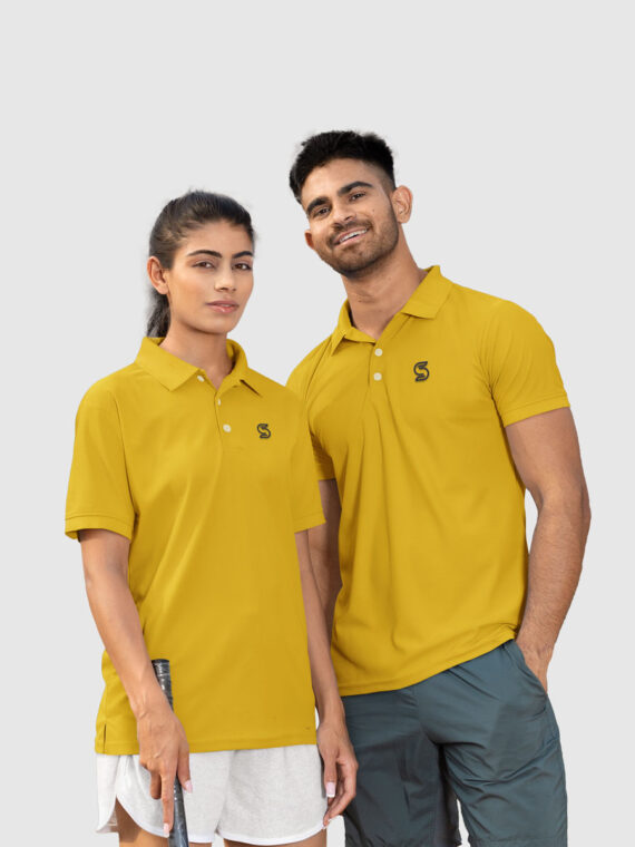 MUSTARD YELLOW - COUPLE POLO T-SHIRT
