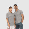 PLANE LIGHT GREY - COUPLE POLO T-SHIRT