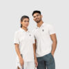 WHITE - COUPLE POLO T-SHIRT