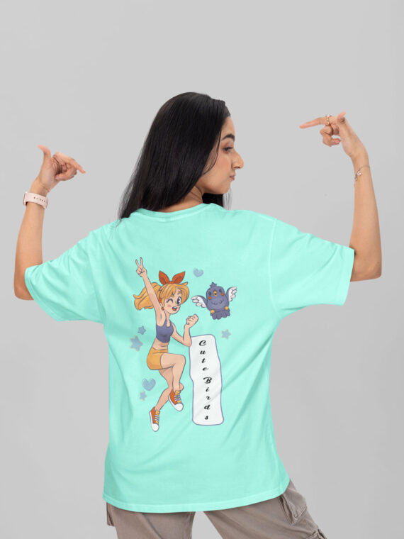 CUTE BIRDS - WOMEN'S OVERSIZE TEES