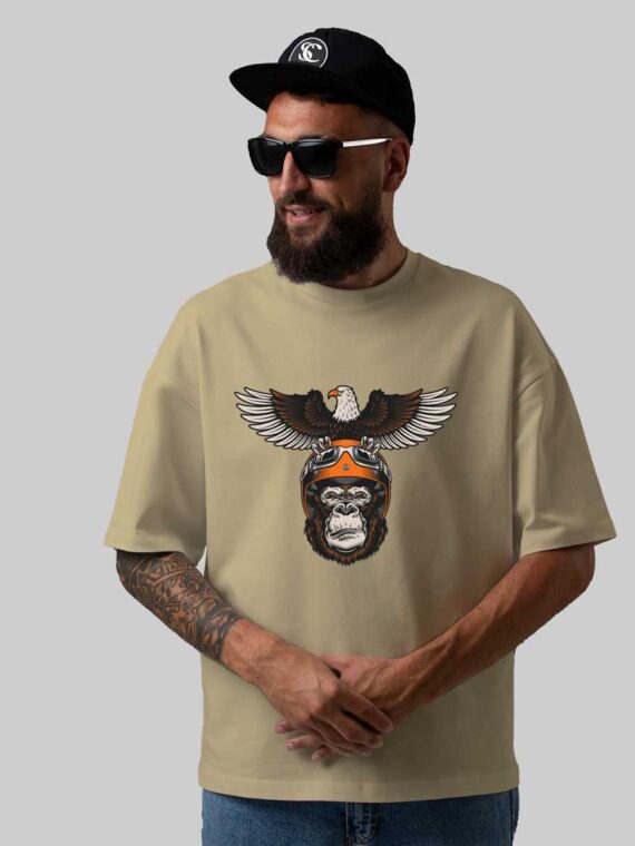AMERICAN MONKEY-MEN'S OVERSIZE T-SHIRT
