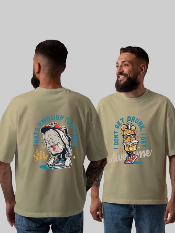 ENOUGH TODAYING MEN'S OVERSIZE T-SHIRT
