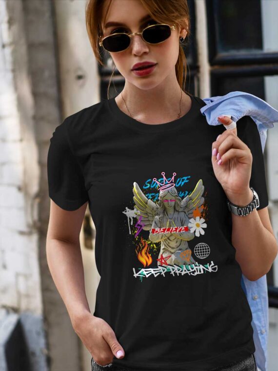 KEEP PRAYING WOMEN'S T-SHIRT