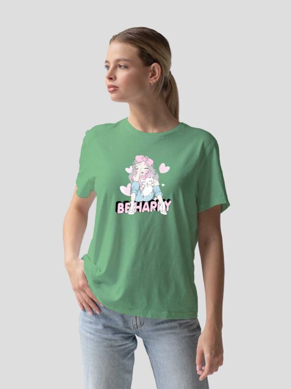 BE HAPPY WOMEN'S T-SHIRT