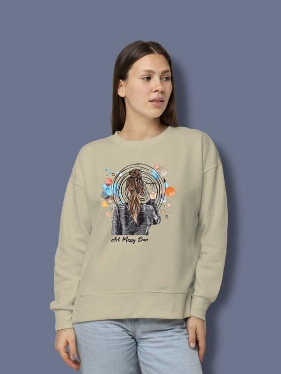 ART MESSY BUN  - WOMEN'S SWEATSHIRT