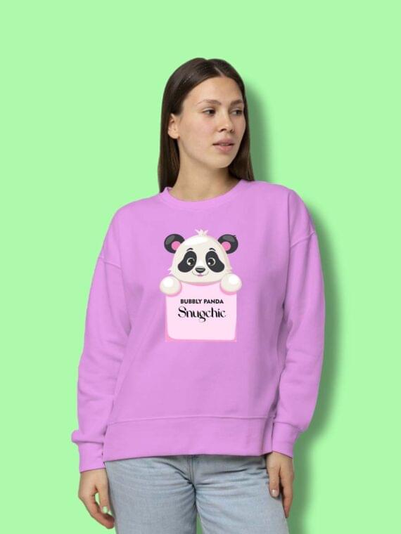 BUBBLY PANDA  - WOMEN'S SWEATSHIRT