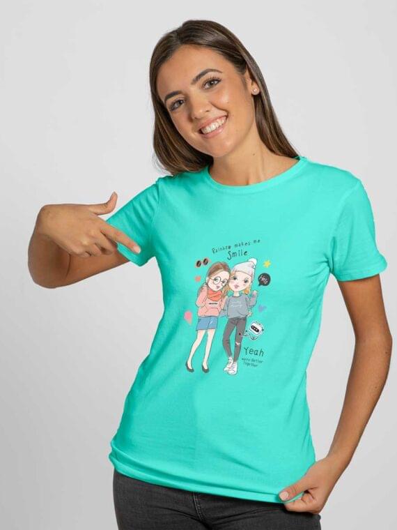 RAINBOW-SMILE-WOMEN'S T-SHIRTRAINBOW-SMILE-WOMEN'S T-SHIRT