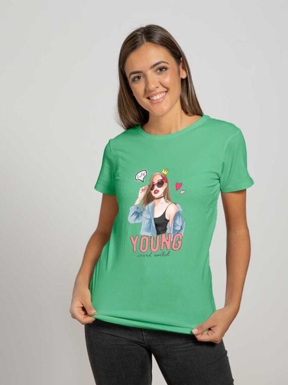 YOUNG AND WILD WOMEN'S T-SHIRT