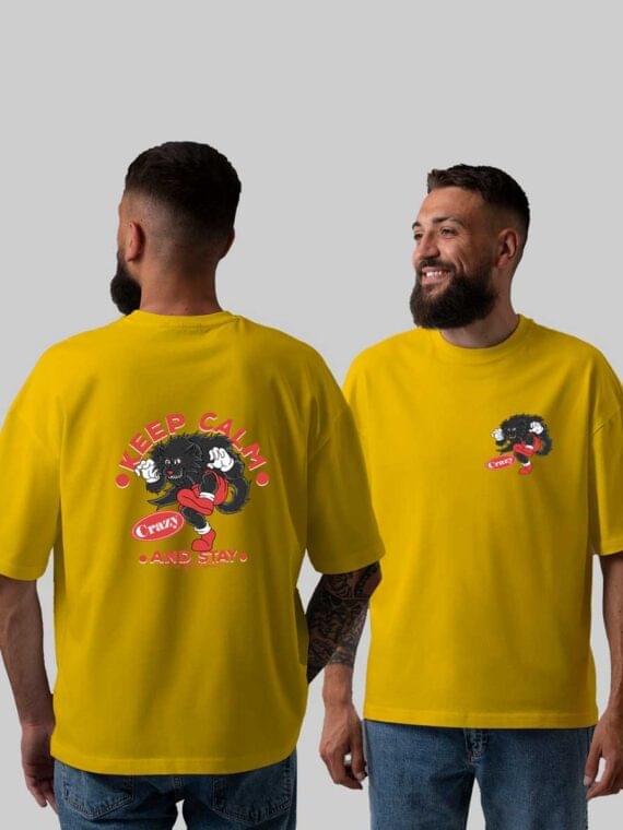 CRAZY WOLF-MEN'S OVERSIZE T-SHIRT