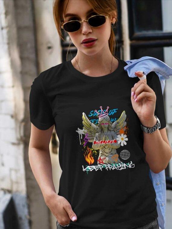 KEEP PRAYING WOMEN'S T-SHIRT